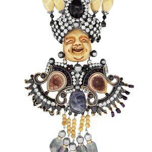 LAWRENCE VRBA Stunning Rare Vintage Buddha Necklace Pendant